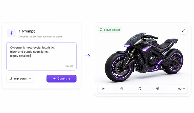 AI model generation platform preview tile