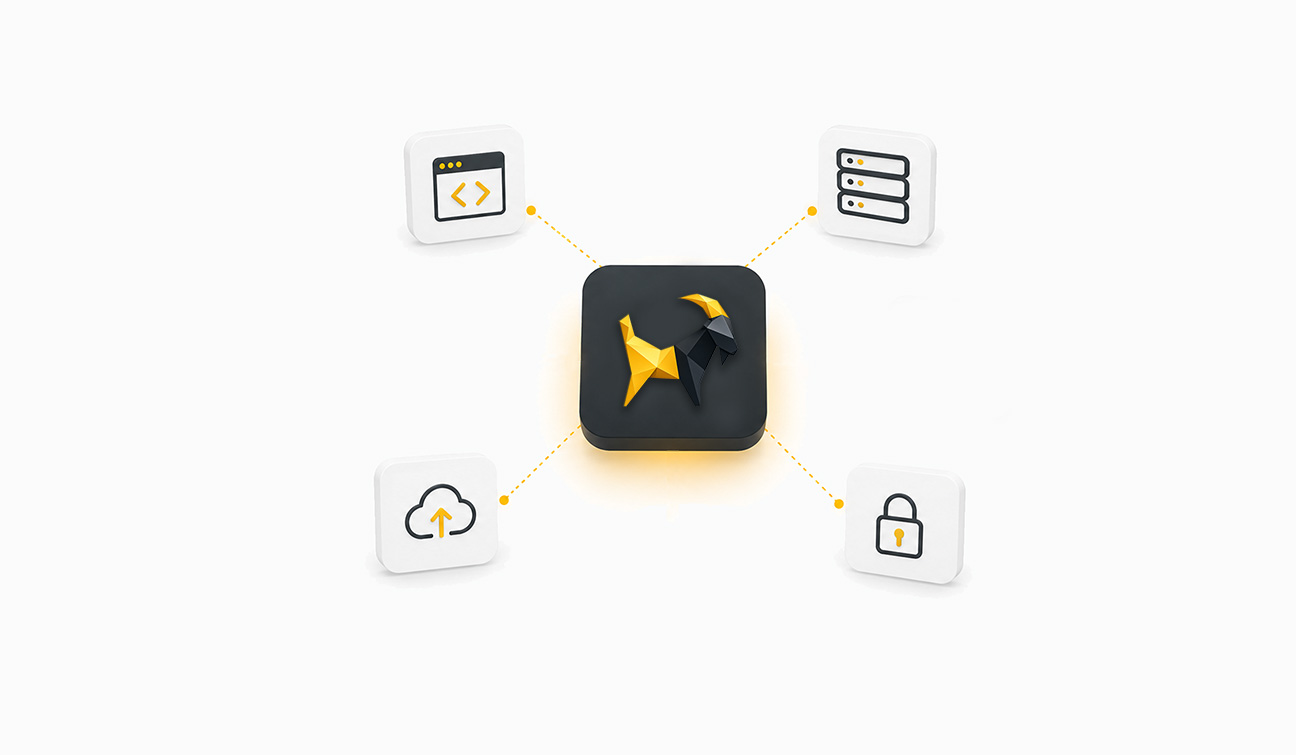 Abstract visual representing API integration across platform workflows and product systems